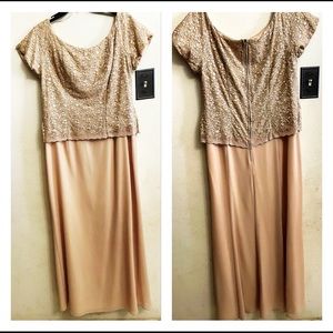 Sequin-Embellished Gown Dress